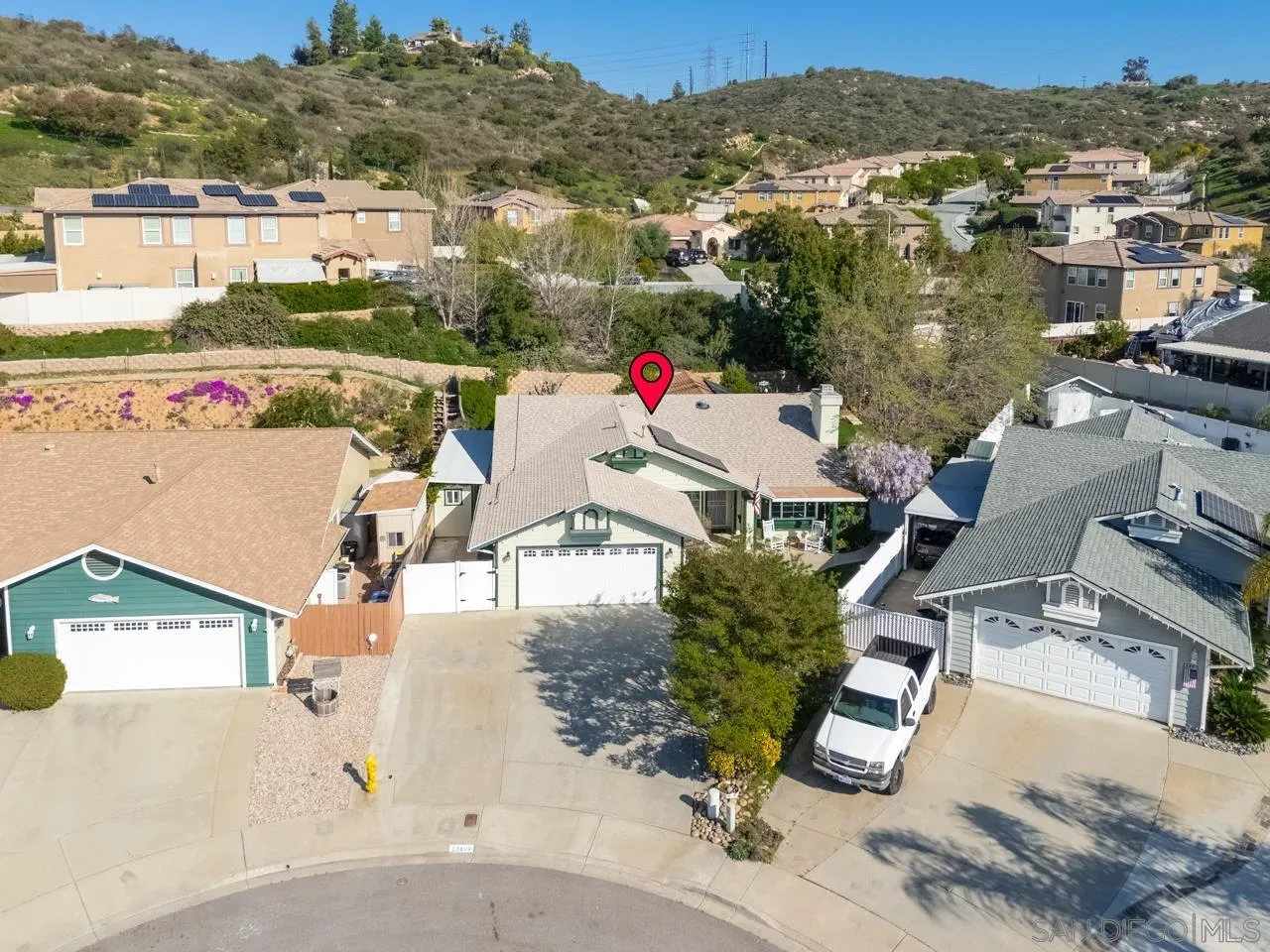 13499 Khuram Street Lakeside, CA 92040 - Photo 42 of 50 an aerial view of residential houses with outdoor space and ocean view