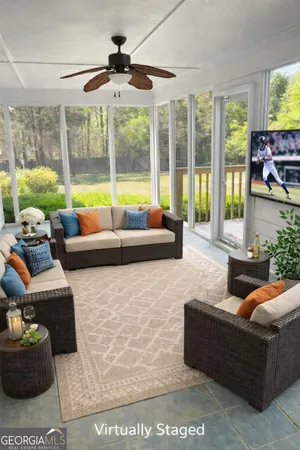 a house view with a garden space