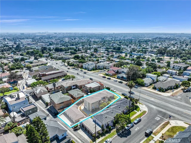 an aerial view of a city