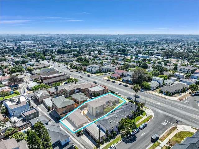 an aerial view of a city