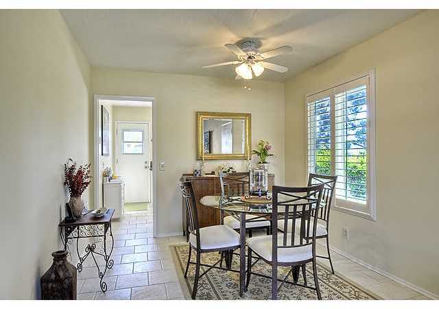 VIEW OF YOUR DINING ROOM AREA FROM THE LIVING ROOM.