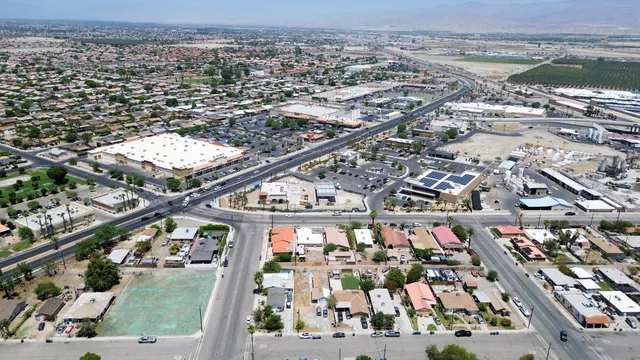 an aerial view of a city