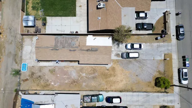 an aerial view of multiple house