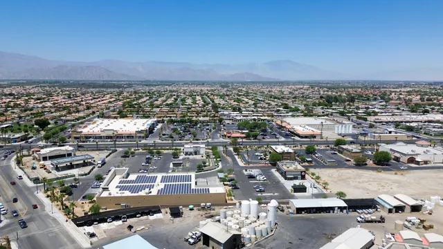 an aerial view of a city