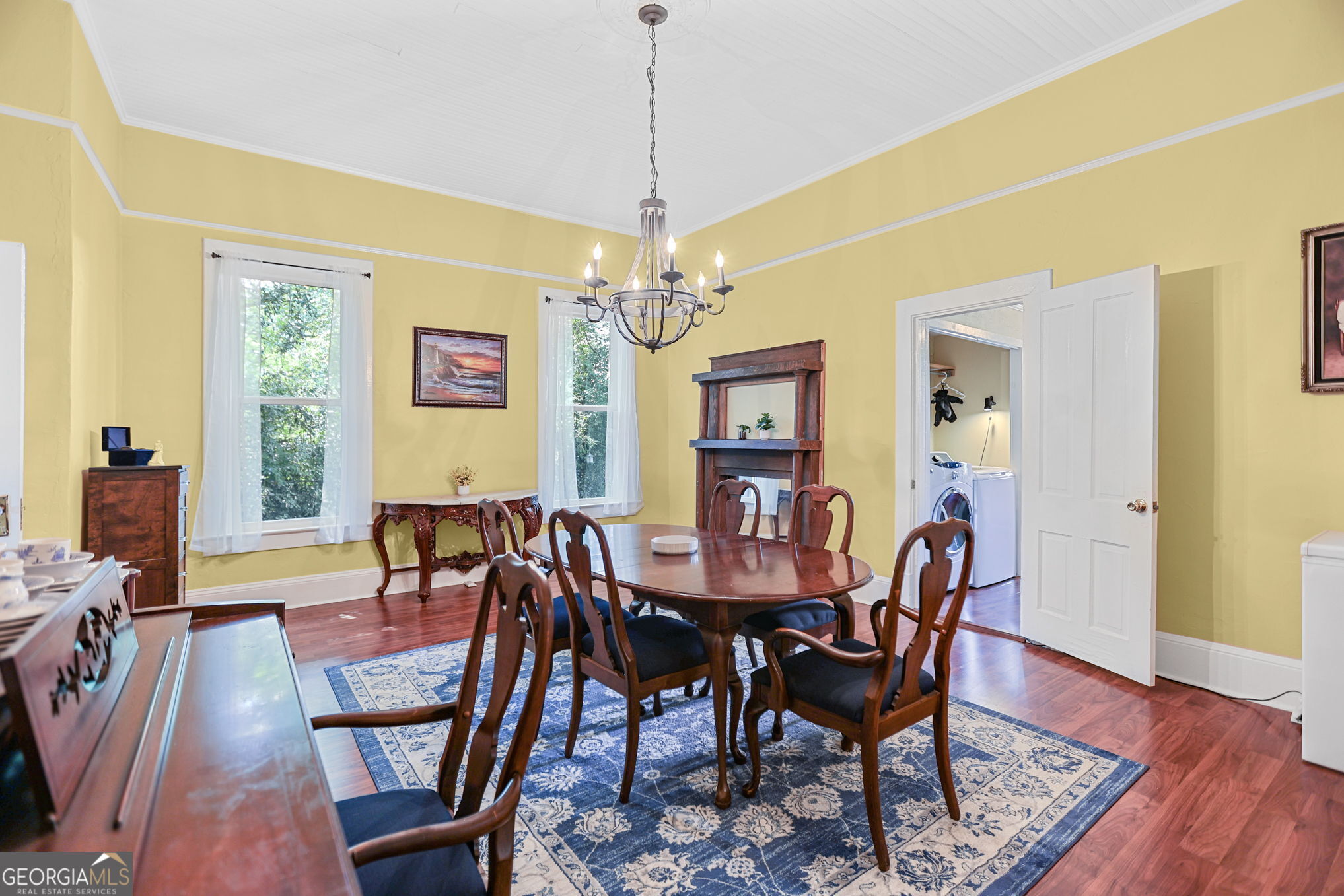 1205 Terrell Street Greenville, GA 30222 - Photo 23 of 50 a view of a dining room with furniture window and wooden floor