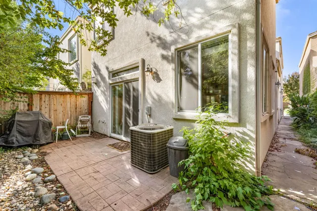 a view of outdoor space with potted plants