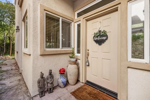 a view of front door of house