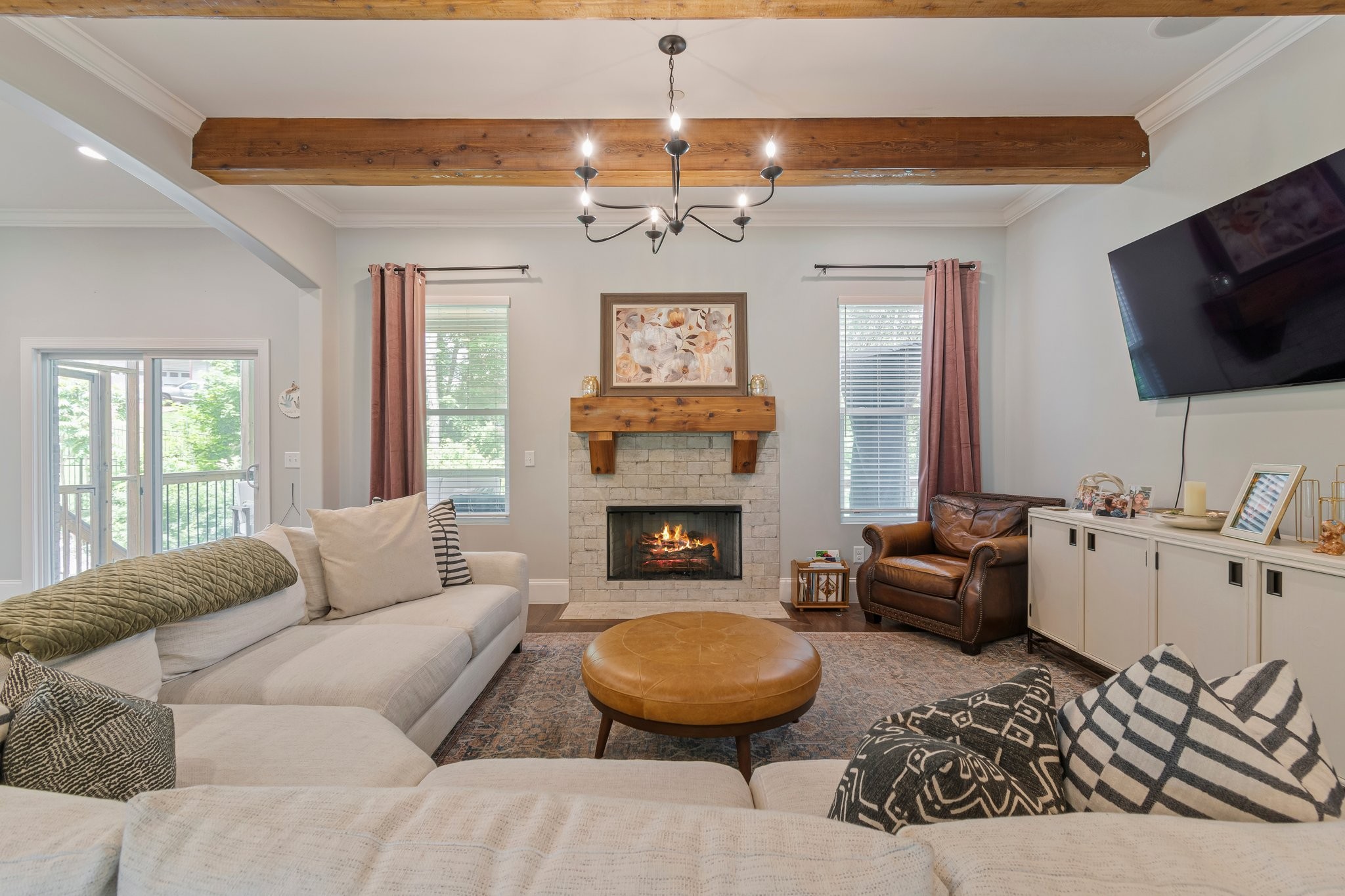 409 Eagle Ridge Nashville, TN 37209 - Photo 30 of 83 a living room with furniture a fireplace and a flat screen tv