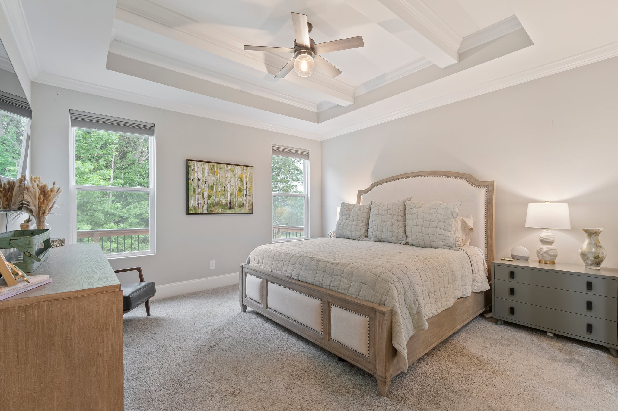 409 Eagle Ridge Nashville, TN 37209 - Photo 32 of 83 a bedroom with a bed and a chandelier