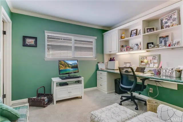 a view of a garage with furniture