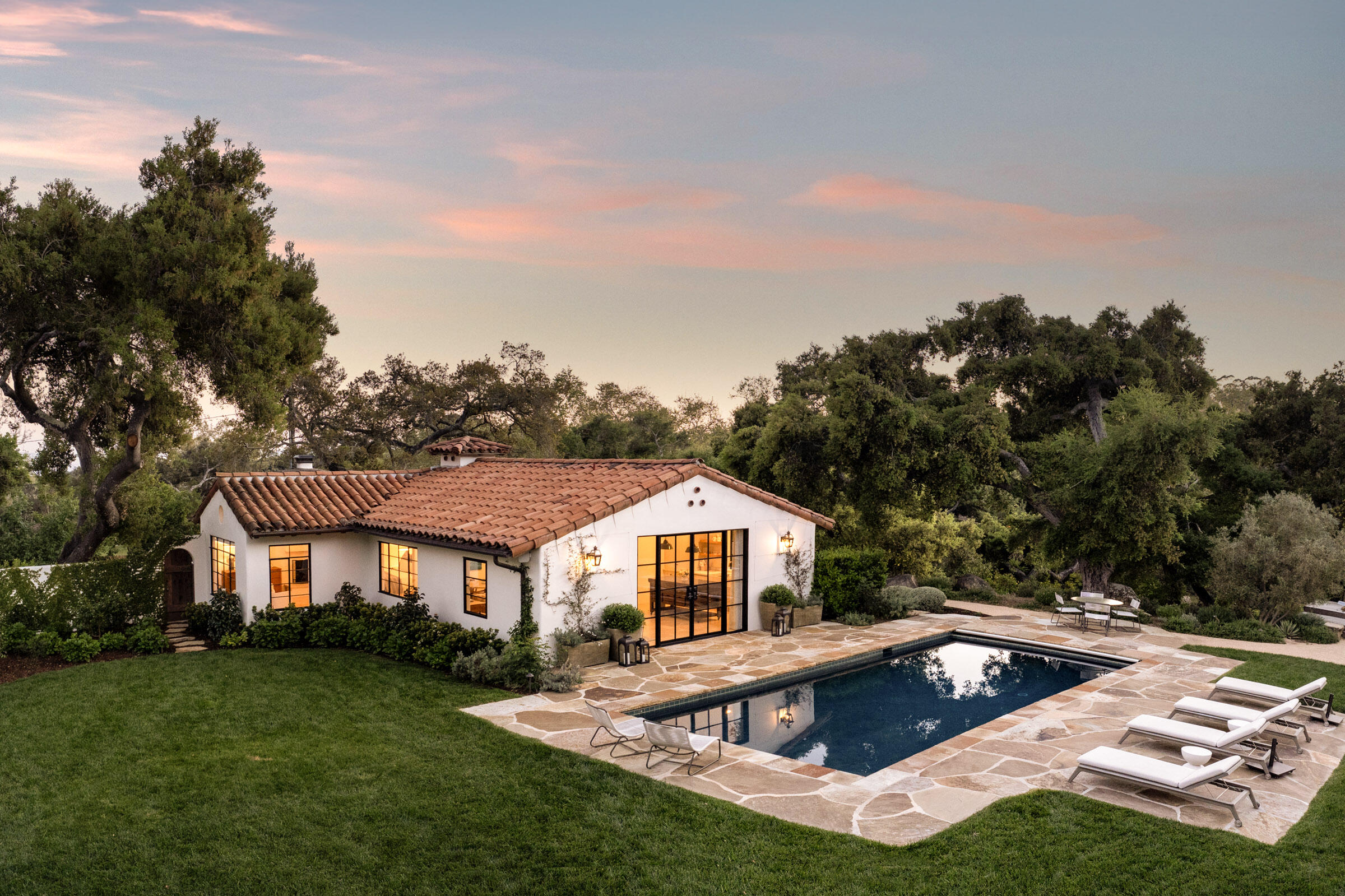 849 Ashley Road Montecito, CA 93108 - Photo 26 of 28 a view of house with garden space and trees