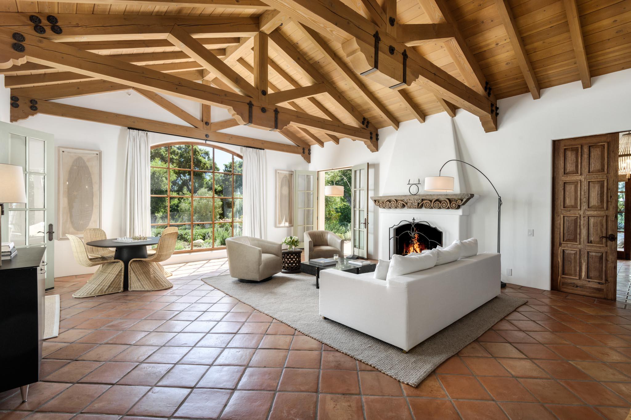 849 Ashley Road Montecito, CA 93108 - Photo 6 of 28 a living room with furniture and a fireplace