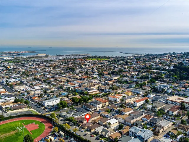 an aerial view of multiple house