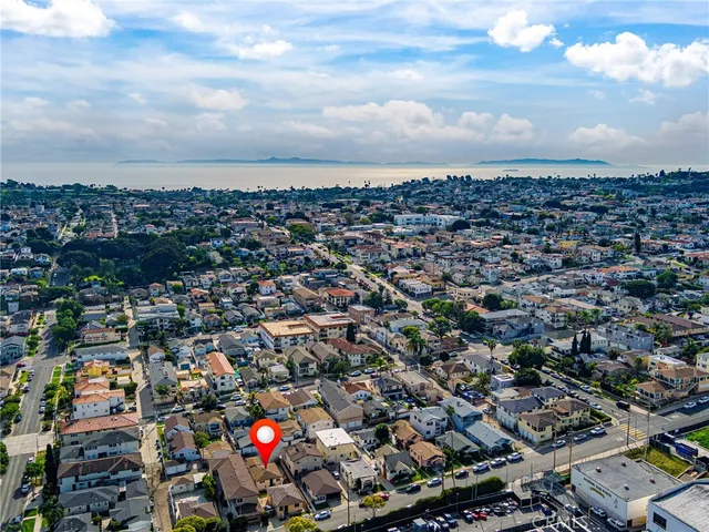 an aerial view of multiple house