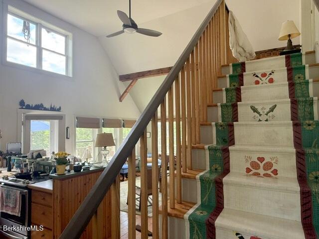 324 Oblong Road Williamstown, MA 01267 - Photo 20 of 42 Stenciled stairs to 2nd level