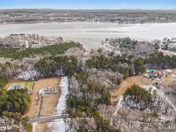 a view of lake with mountain