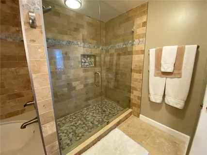 a view of a city with tall buildings