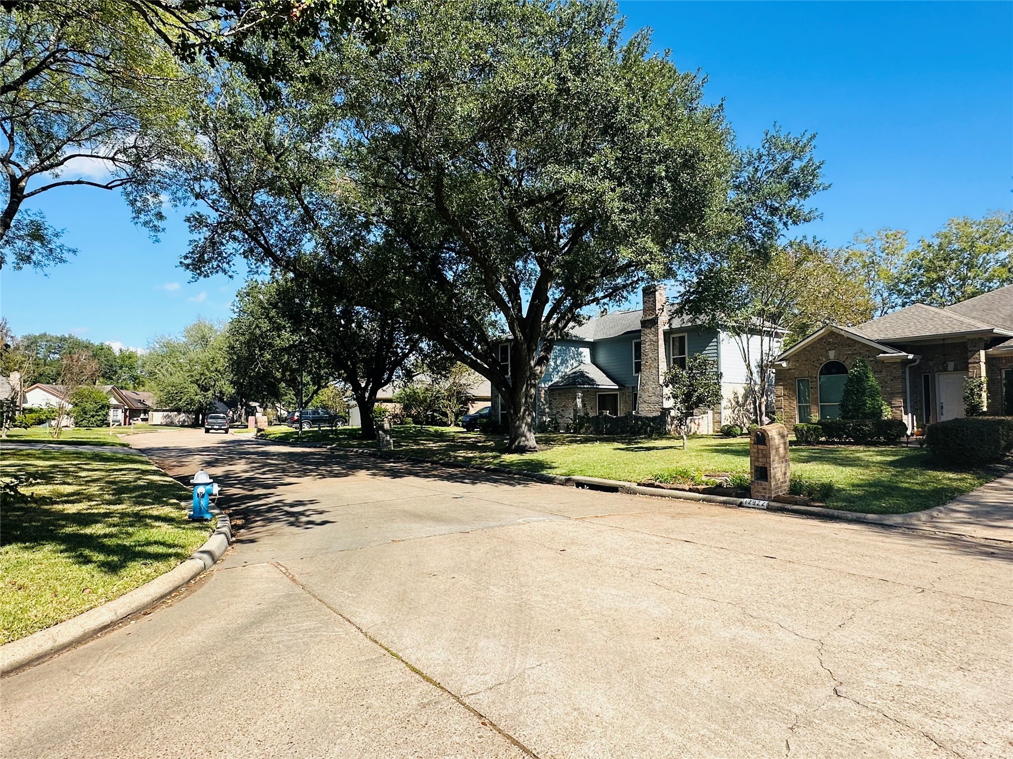 12922 Mills Bend Street Houston, TX 77070 - Photo 44 of 50 a view of a house with a big yard and large trees