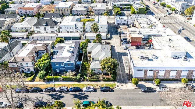 an aerial view of a city