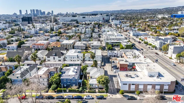 an aerial view of a city with lots of residential buildings