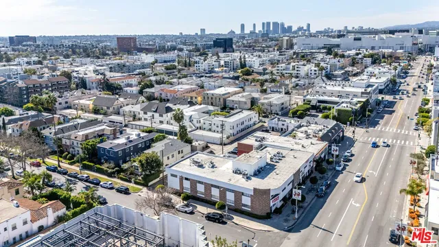 an aerial view of a city
