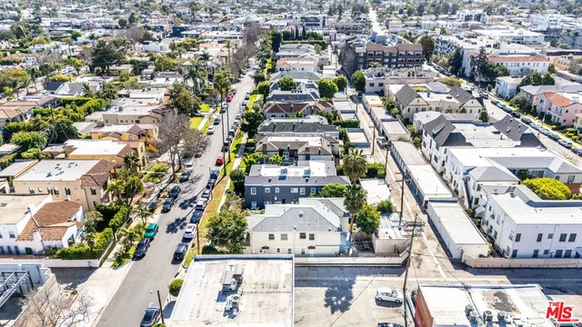 an aerial view of a city