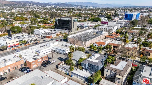 an aerial view of a city