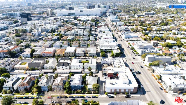an aerial view of a city