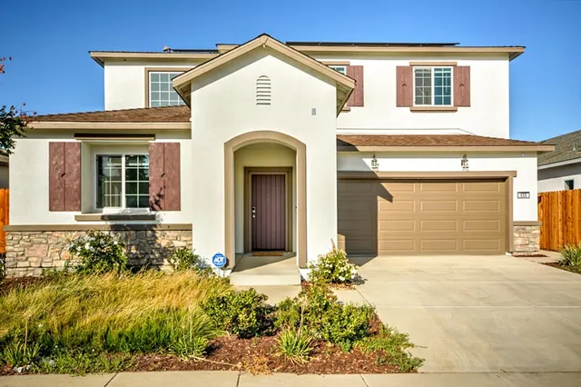 a front view of a house