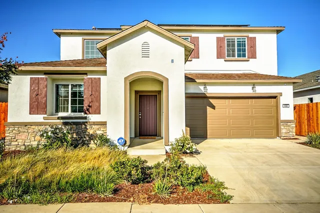 a front view of a house