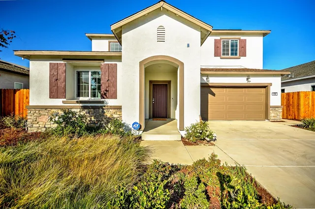 a front view of a house