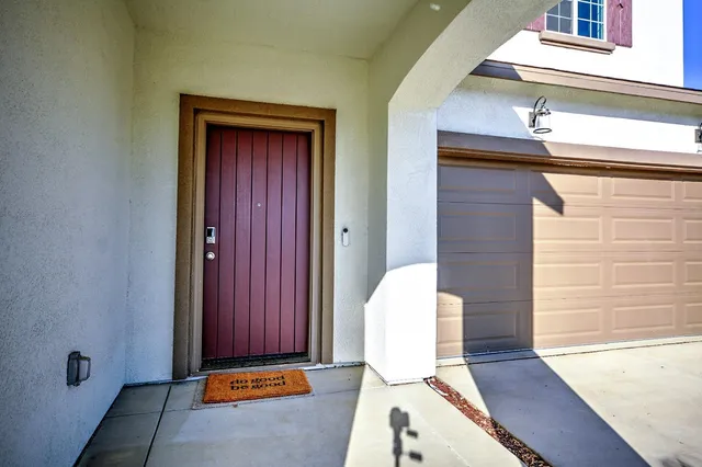 a view of front door of house