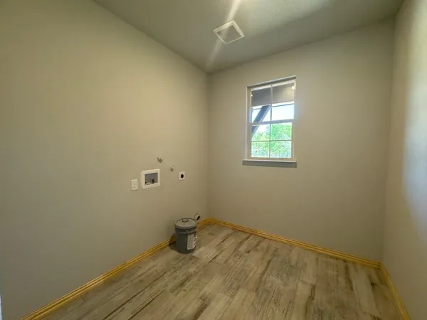 an empty room with a window