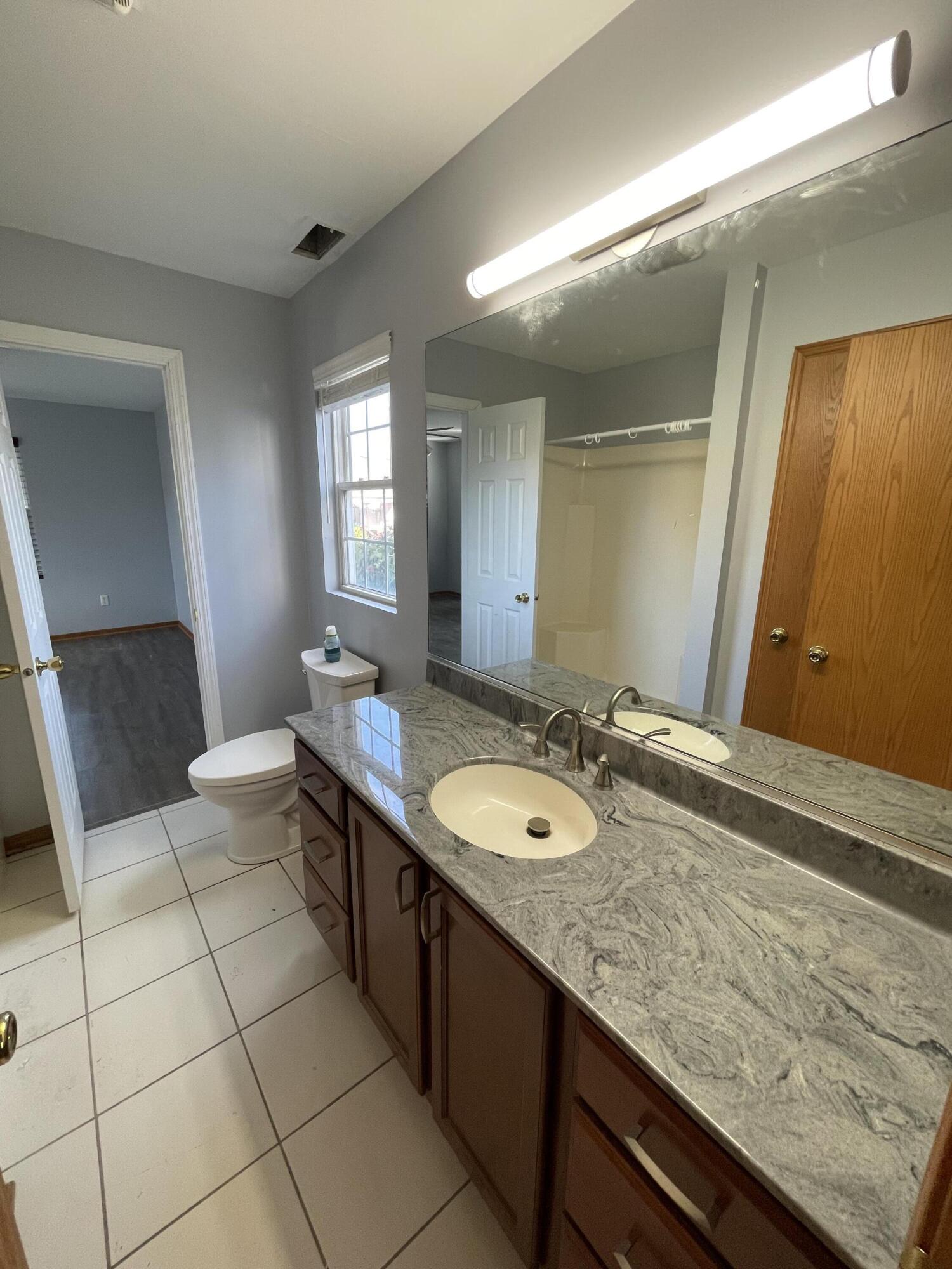 1738 Beech Drive Crown Point, IN 46307 - Photo 10 of 16 a spacious bathroom with a granite countertop sink and a mirror