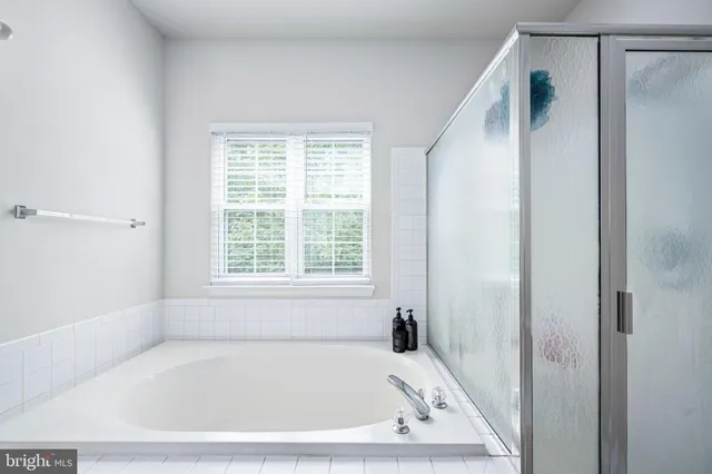 a view of a yard with large trees