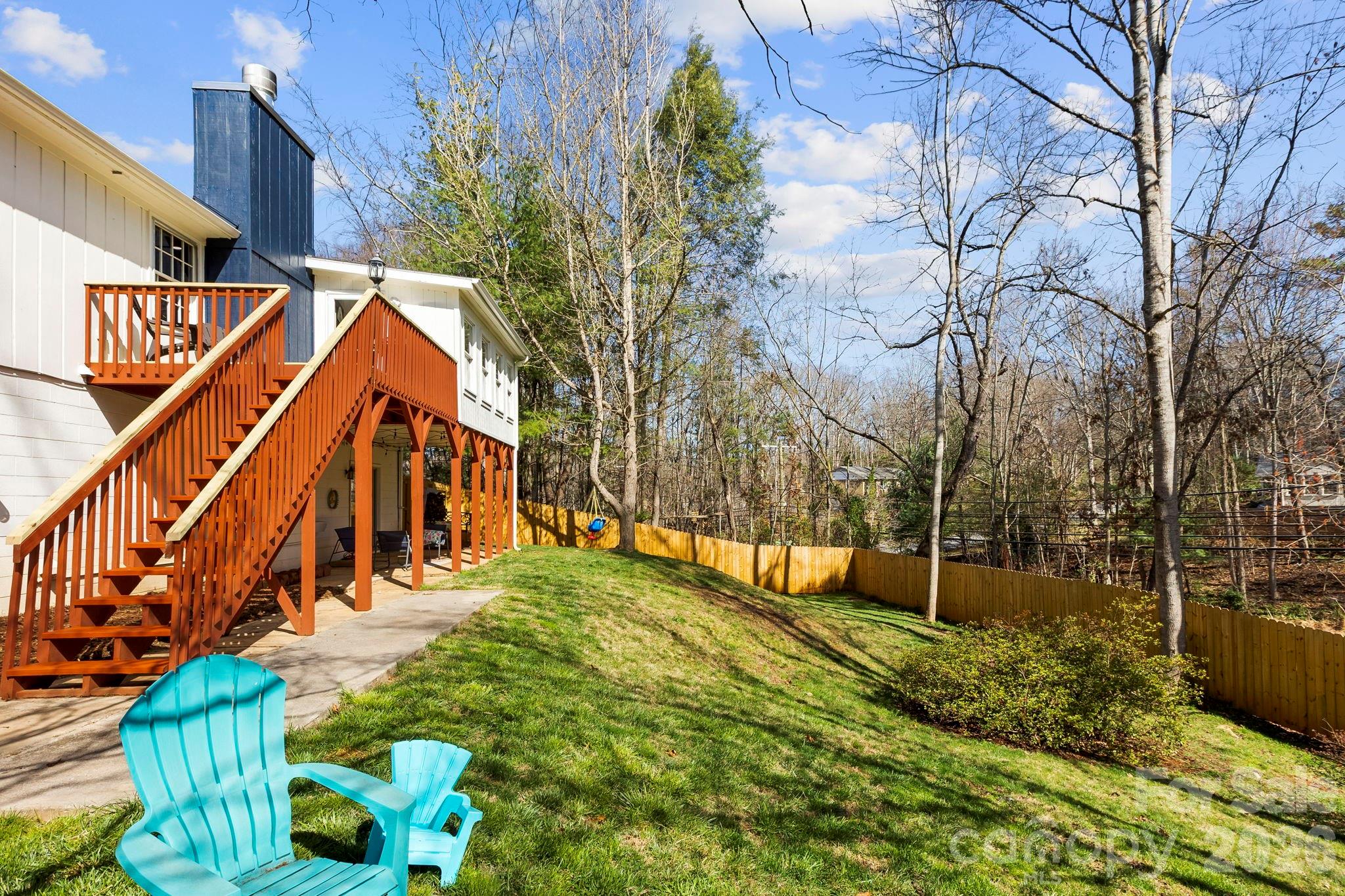 15 Blueberry Hill Road Asheville, NC 28804 - Photo 29 of 35 a view of an chairs and tables in the patio