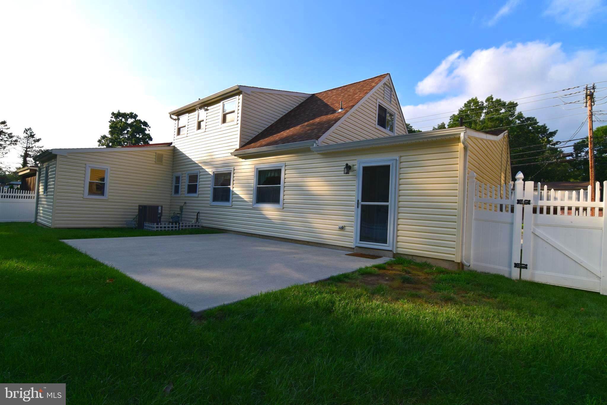 241 Johnson Road Turnersville, NJ 08012 - Photo 3 of 28 Rear View/ Large Concrete Patio Aprox 21x16