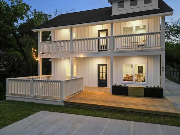 a view of a house with wooden floor