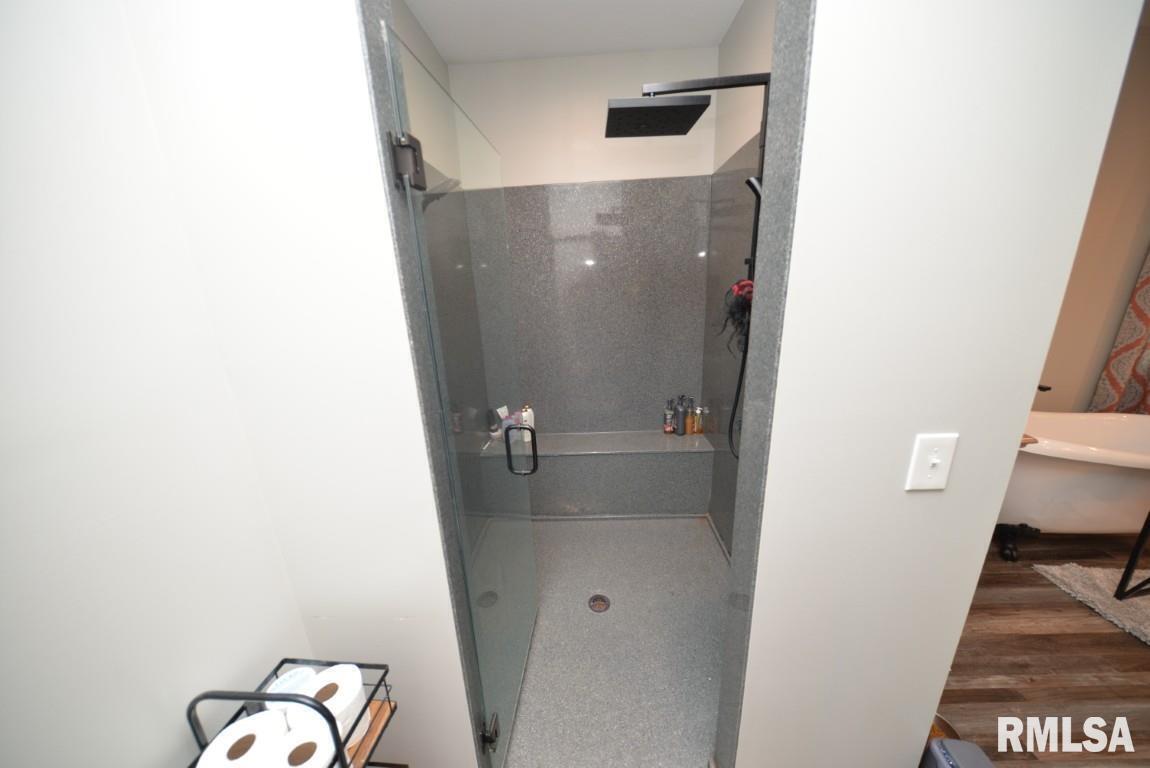 17359 Log Cabin Road Ewing, IL 62836 - Photo 25 of 38 a bathroom with a granite countertop sink and a mirror
