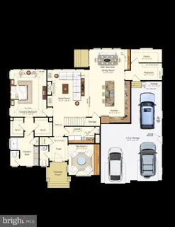 a bathroom with double vanity sink and a mirror