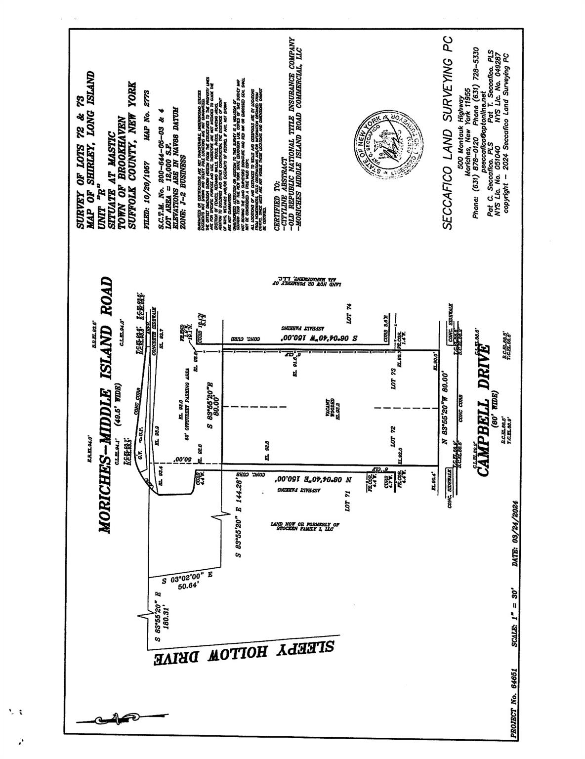 72 Moriches-Middle Island Road Shirley, NY 11967 - Photo 5 of 5 Survey