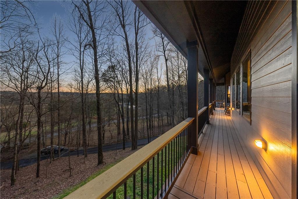 101 Bevil Ridge Road Southeast Emerson, GA 30137 - Photo 64 of 74 a view of balcony with wooden floor and fence
