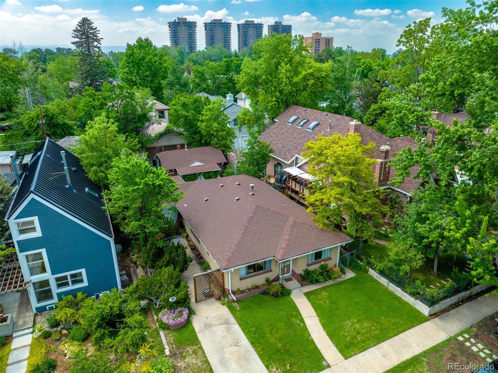 547 South Williams Street Denver, CO 80209 - Photo 15 of 18 an aerial view of multiple houses with yard