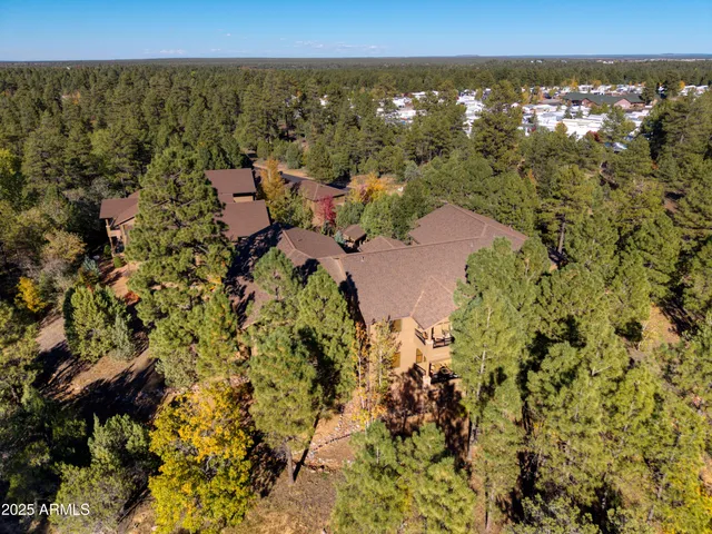 an aerial view of multiple house