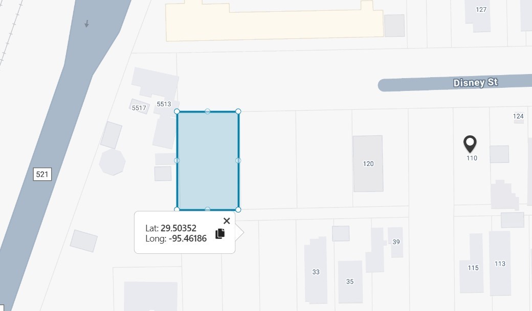0 Disney Street Rosharon, TX 77583 - Photo 2 of 2 Map showing property