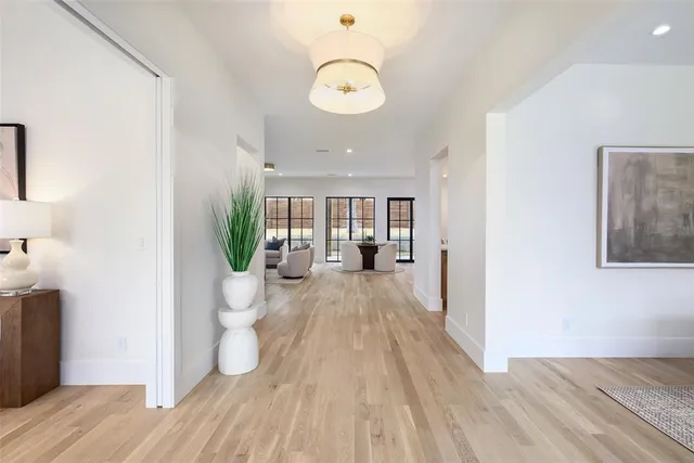 a view of a living room hardwood floor