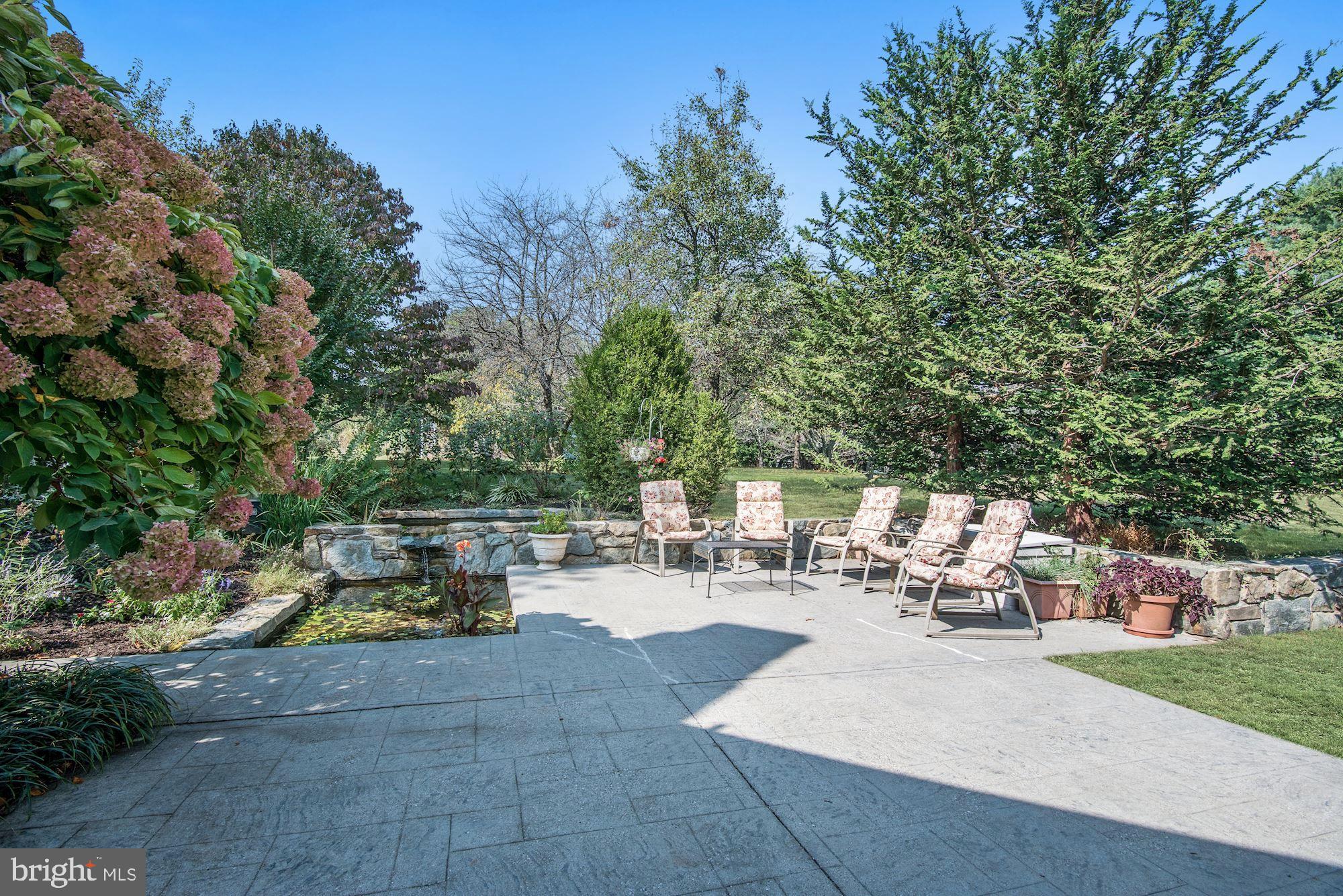 11912 Hall Shop Road Clarksville, MD 21029 - Photo 45 of 50 Patio, Stone Garden Wall, Fountain & Pond