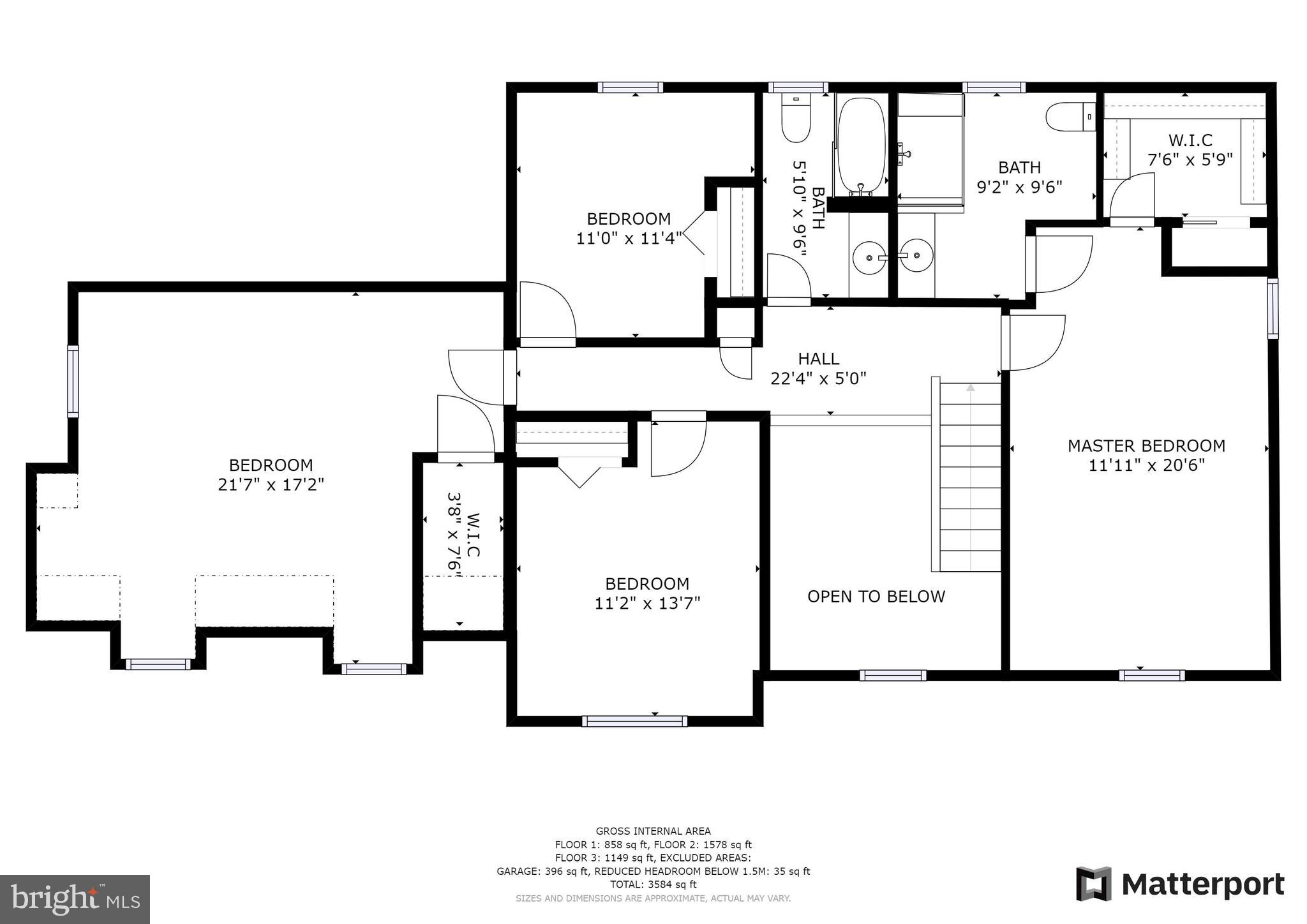 11912 Hall Shop Road Clarksville, MD 21029 - Photo 48 of 50 Upper Level Floor Plan