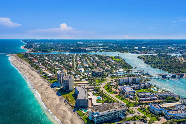 an aerial view of a city