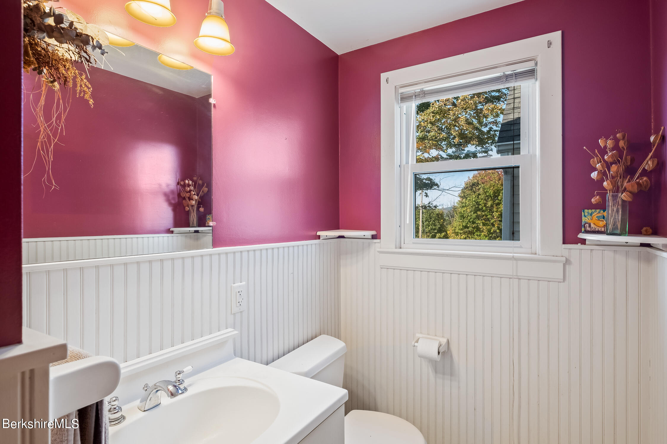 186 Stratton Road Williamstown, MA 01267 - Photo 13 of 33 a bathroom with a sink a toilet and mirror